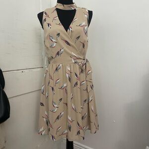 Floral Wrap Dress in Cream